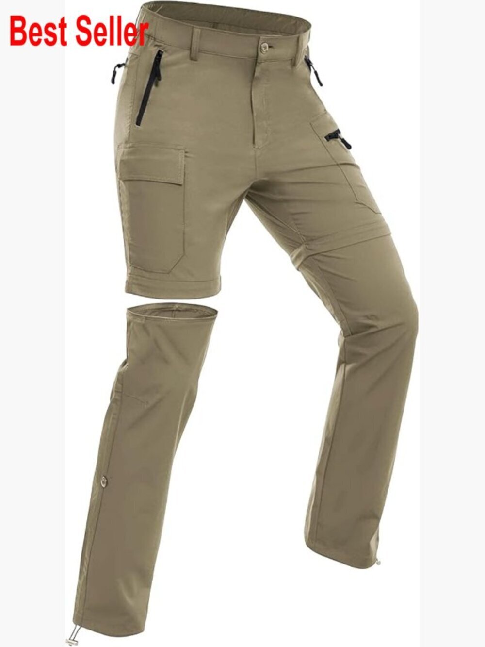 Convertible Zip-Off Quick-Dry Hiking Pants, 85% Nylon 15% Spandex